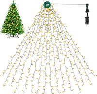 Guirlande Lumineuse 400 LEDs Pour Sapin De Noêl,2M Hauteur Lumières D'arbre De Noël Lumières Enveloppantes - Blanc Chaud - Maison