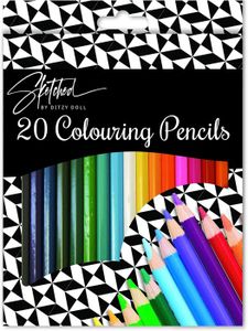 CRAYON DE COULEUR Sketched Lot de 20 crayons de couleur brillants