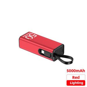 BATTERIE EXTERNE pour iPhone Rouge 5000mAh-Mini Power Bank pour tél