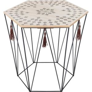 Table à Café en Métal & Plateau Kumi 38cm Blanc Paris Prix