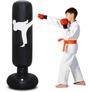 SAC DE FRAPPE Sac de frappe gonflable pour enfants de 150 cm, sac de boxe autoportant, rebondissant, pour pratiquer le karaté, le taekwondo, A134