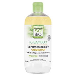 DÉMAQUILLANT NETTOYANT So'Bio Étic Pur Bamboo Biphase Micellaire Waterproof Bambou Bio 500ml