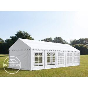 TONNELLE - BARNUM Tente de réception TOOLPORT 4x10m en PVC blanc imperméable - Autoportante - Parois latérales indépendantes