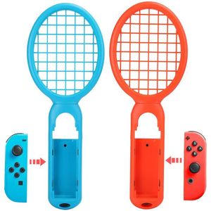 RAQUETTE DE TENNIS Raquette de Tennis, 1 Paire de contrôleur de Jeu de Tennis, pour Console de Jeu Nintendo Switch(Red + Blue (Color Box)) A190
