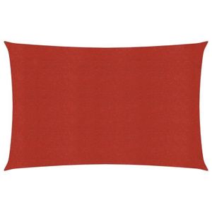 VOILE D'OMBRAGE Voile d'ombrage rectangulaire rouge 2x4,5 m en PEHD - vidaXL