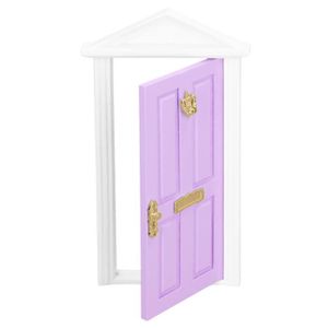 MAISON POUPÉE Omabeta 1:12 Porte de fée de maison de poupée Omabeta Porte en bois miniature Omabeta Petite porte de jeux peluche Violet clair