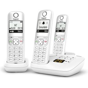 Téléphone fixe A695A Trio - 3 Téléphones Dect Sans Fil Avec Répon