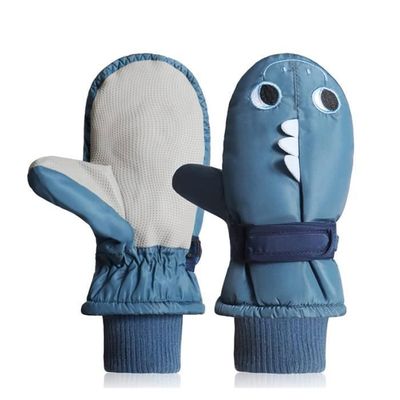 Gants De Ski Enfants WAWSAM - Imperméables Et Coupe-vent - Taille 6-10 Ans Vert - Boucle Anti-perte Réglable