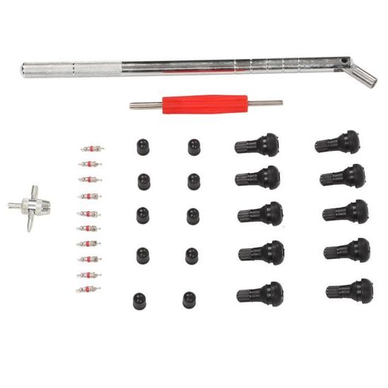 Kit 24 Pièces D'outils De Remplacement De Valve De Pneu - Avec Outils TR413 4 Voies