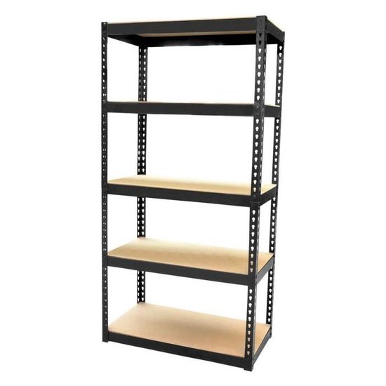 Rayonnage Métallique Bleu 200x100x60 Cm - 5 étagères, Charge Max 875 Kg, Pour Garage Ou Cave