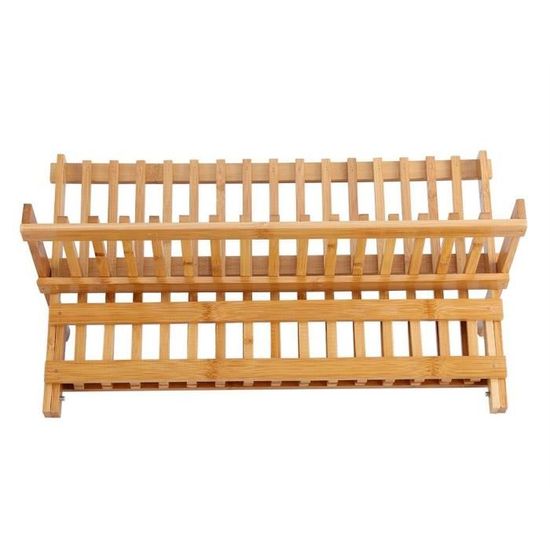 Égouttoir à Couverts En Bois Acacia 3 Boîtes - Porte-Couverts Avec Drainage, Rangement Ustensiles Cuisine
