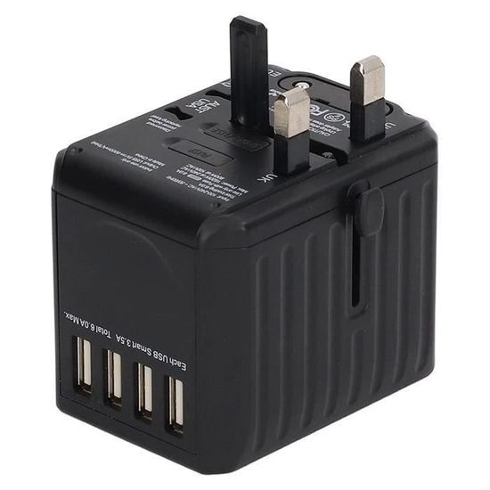 Convertisseur USB De Voyage Multifonction - 4 Ports De Chargement - Neuf Sous Emballage