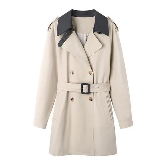 Manteau Femme En Laine Long - Trench Élégant, Revers, Manches Longues, Avec Poches | Pour Automne-Hiver