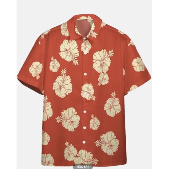 Chemise Hawaïenne Homme Roundy Bay Fleurie - Taille L, Polyester, Très Bon état Occasion