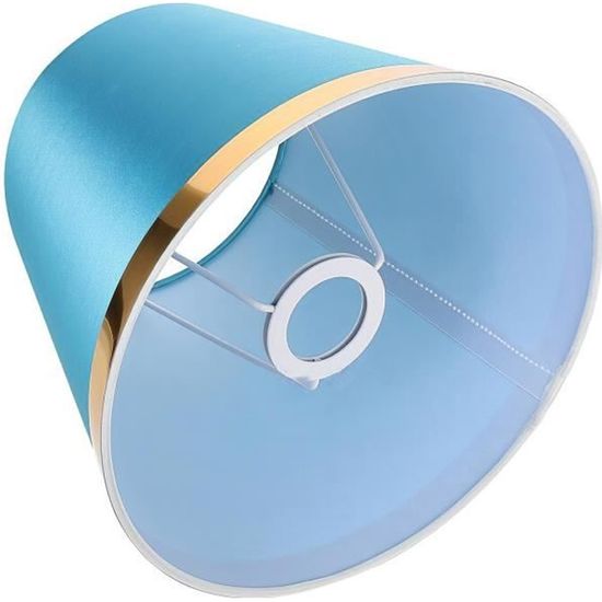 Abat-jour en tissu Abat-jour en polyester adapté pour lampe de table ampoule E27-bleu