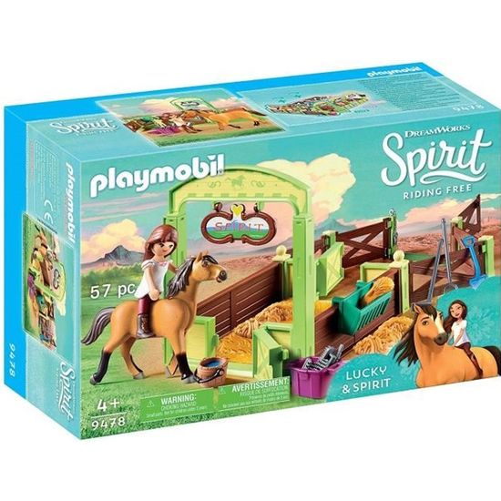 PLAYMOBIL - 9478 - Spirit - Lucky et Spirit avec box - 57 pièces - Mixte - A partir de 4 ans