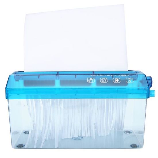Déchiqueteuse Manuelle Portable Pour Papier A4 - Design Transparent, Antidérapante, Bureau Maison - 13