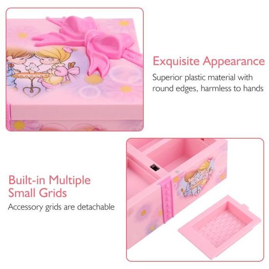 Boîte à Bijoux Musicale Ballerine - Avec Miroir Et Bijoux Licorne - Pour Fille 3-10 Ans - Cadeau Anniversaire