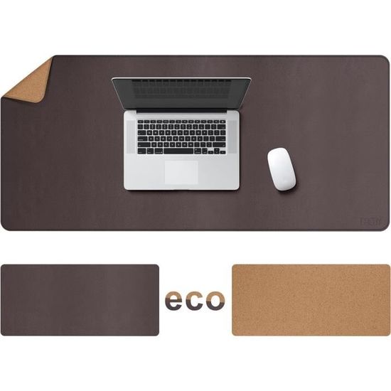 Tapis De Bureau En Cuir PU Double Face - 80x40 Cm - Imperméable Et Style