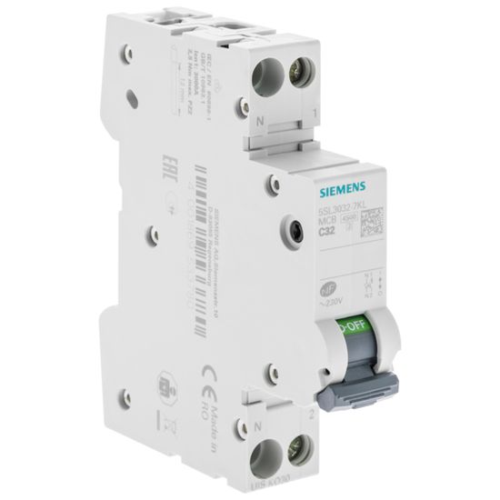 Disjoncteur 32A Ph+N Courbe C 4.5kA 230V - Protection Électrique Fiable