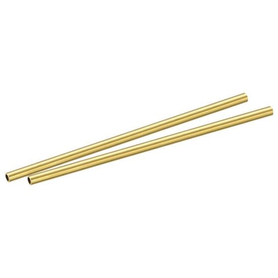 sourcing map Tube Laiton Rond 6mm OD 0.5mm Mur Épaisseur 200mm Longueur Tuyau 3Pcs