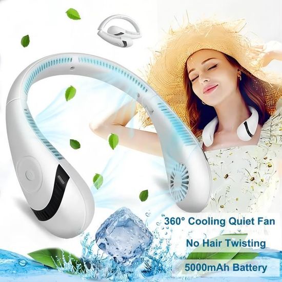 Ventilateur de cou portable «Cool 2 Go», Longueur réglable 15 - 42 cm
