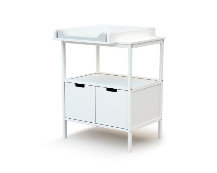 At4 Meuble A Langer 1 Etagere 2 Portes Blanc Blanc Achat