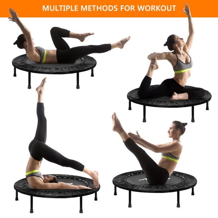 Mini Trampoline 40 -Exercice de fitness en salle pliable - Noir