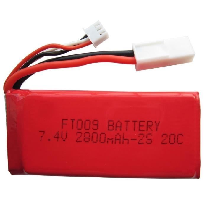 YUNIQUE FRANCE 1 Piece Mise a niveau 7.4V 2800mAh Lipo Batterie pour FT009 RC Pieces de rechange pour bateaux