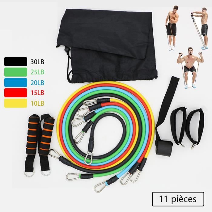 Bandes de Resistance Elastiques Musculation Set Fitness Exercice, Costume de bande de Tension de formation Musculaire de Fitness Hom