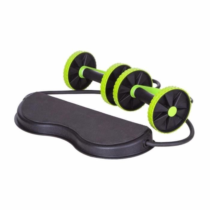 Roue Abdominale, No2005, Vert, Sport noyau Double AB rouleau roue Fitness abdominaux exercices équipement muet traction corde