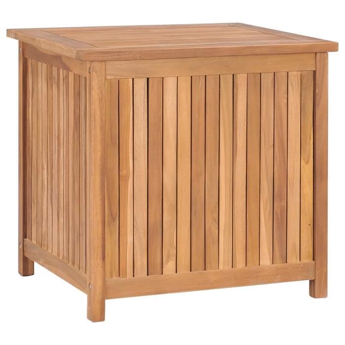 OH LA Malle de rangement - Fantastique -Boîte de rangement-Banc Coffre D'extérieur Armoire Jardin Intérieur 60x50x58 cm Bois de teck