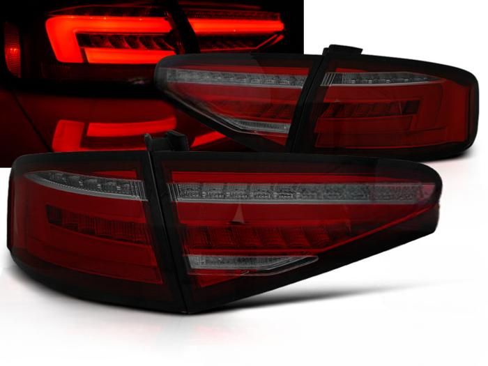 Paire de feux arriere Audi A4 B8 12-15 berline FULL LED Rouge Fume