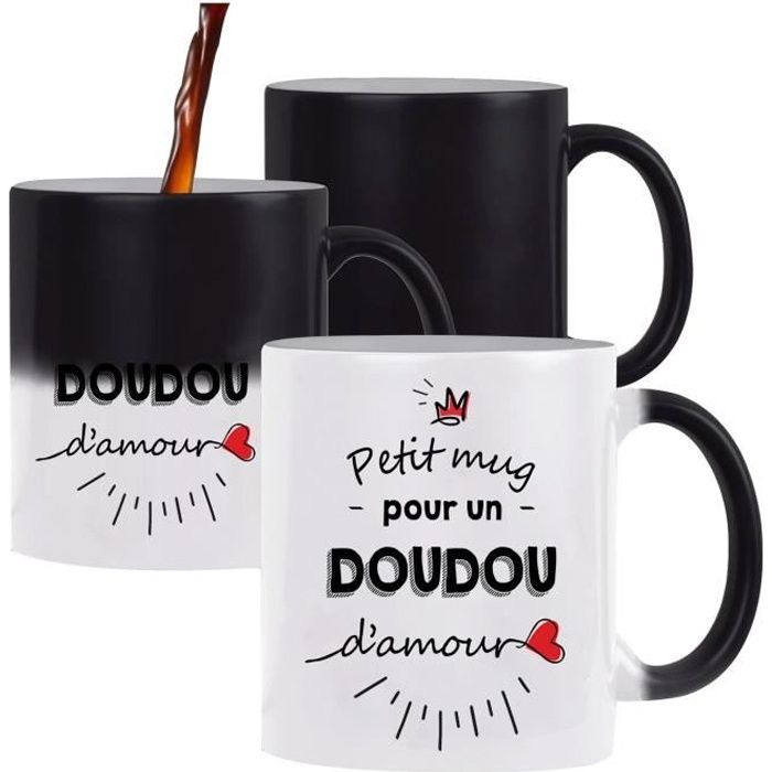 Tasse Petit Mug magique d'un Doudou d'amour | Idée Tasse Cadeau Couple Saint Valentin Homme Anniversaire Noël