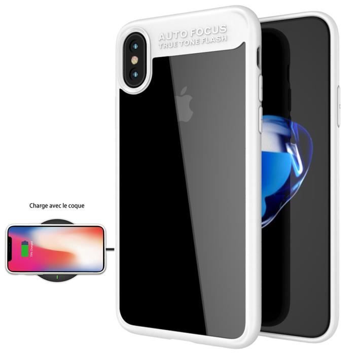 Coque iPhone X Silicone Contour Blanc Protection Anti Choc