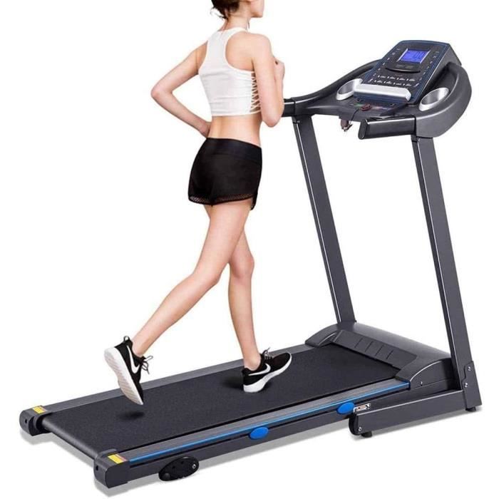 FFKL Tapis De Course pour La Maison Pliable 150 Kg Tapis Roulant Électrique Pliant Machine De Marche Motorisée avec Écran LCD