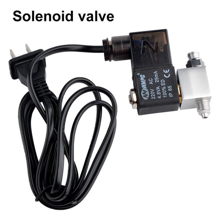 Aquarium,Vanne de contrôle magnétique Régulateur de CO2, électrovanne de contrôle de CO2 - Type solenoid valve-W21.8 EU plug