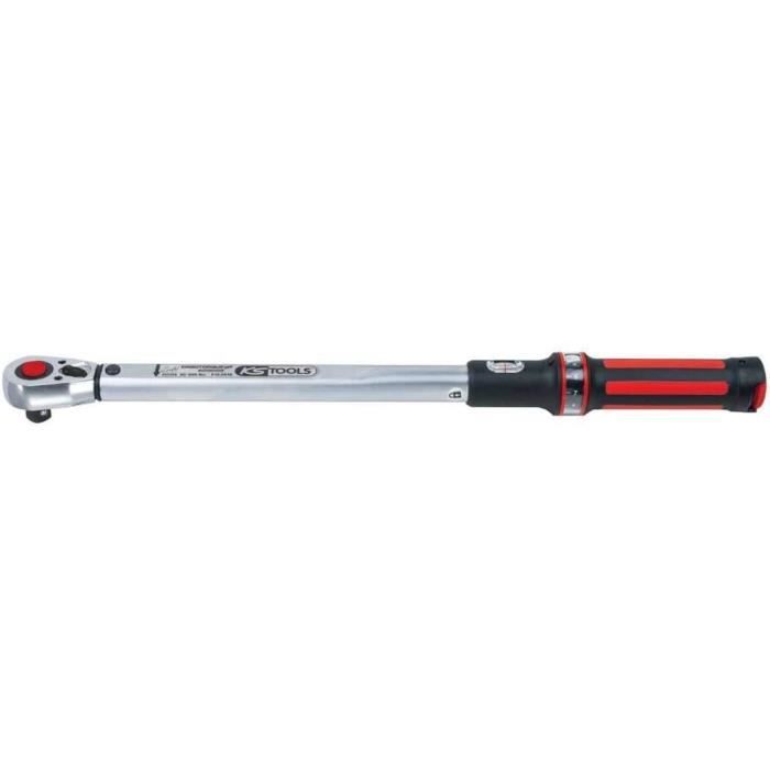 KS Tools 516.6542 Clé dynamométrique à cliquet Ergotorqueprecision 1/2- 20-200 Nm Rouge