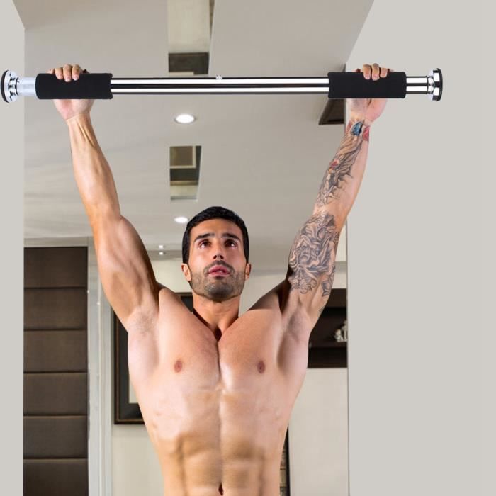 AYNEFY Barre de traction PORTE MAISON EXERCICE ENTRAÎNEMENT ENTRAÎNEMENT GYM BAR CHIN UP TAILLE RÉGLABLE FITNESS PULL