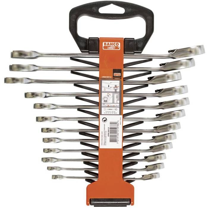 JEU DE CLES MIXTES A CLIQUET 8 A 19 MM BAHCO