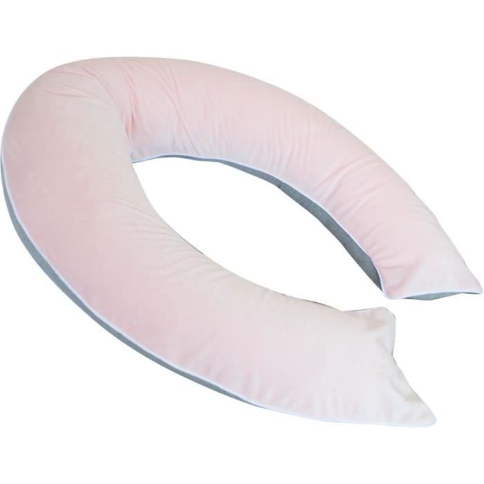 DOMIVA Coussin maternité bimatière - Rose/gris