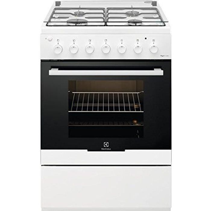 Electrolux RKK 61181 OW Cuisinière Blanc Gaz A - Fours et cuisinières (Cuisinière, Blanc, Boutons, Rotatif, Blanc, Devant, Bas)
