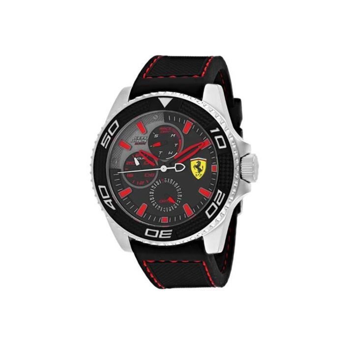 Ferrari Kers Xtreme Homme 48mm Bracelet Silicone Noir Quartz Montre 830467