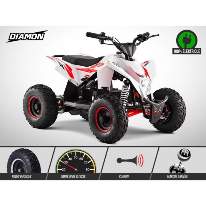 Pocket Quad Electrique Enfant KWIXI 1000W - - sans montage et mise en routesans montage et mise en routeRouge- Rouge