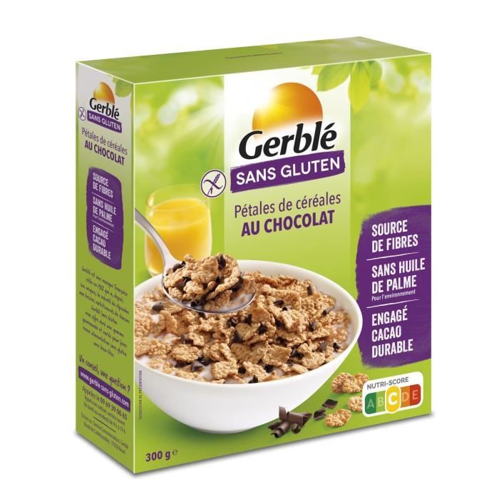 GERBLE Pétales de riz, avec des copeaux de chocolat - 300 g