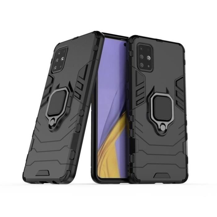 Coque Samsung Galaxy A71 Anti Choc Noir Antichoc Armor Avec Support Magnétique hfs-house®
