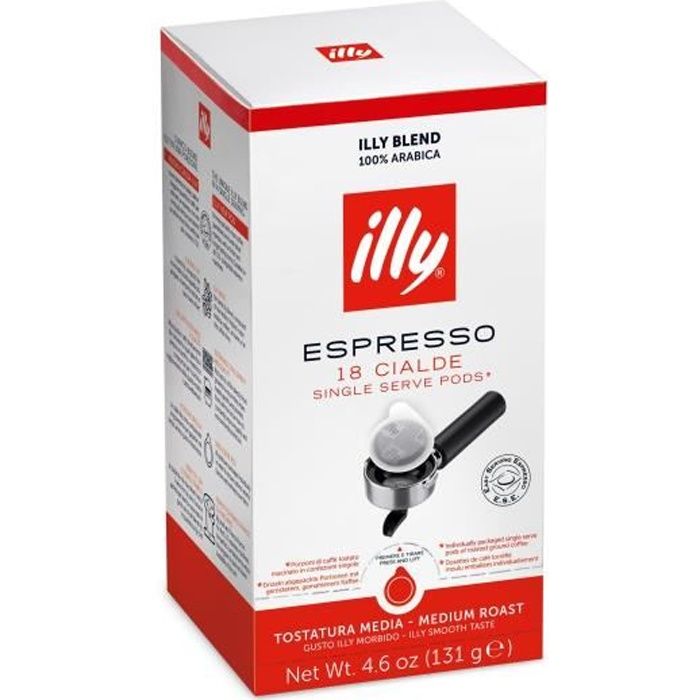 ILLY Café 100 % Arabica - 18 dosettes monodoses ESE - Classique