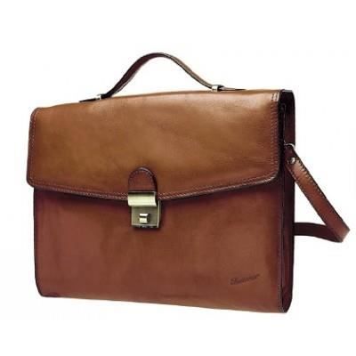 Cartable Katana Cuir de Vachette Collet K 68128 - Marron - Cuir - Homme