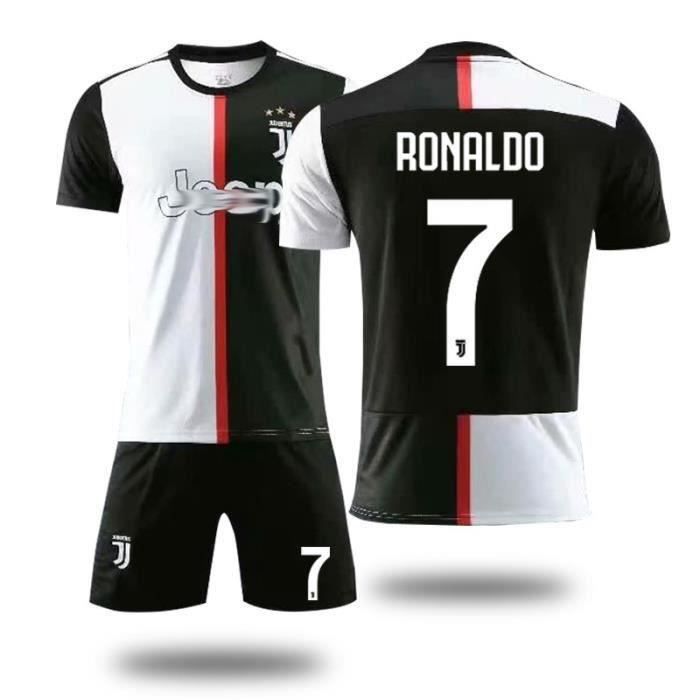 Nouveau Maillot et Shorts de Football Cristiano Ronaldo NO.7 Juventus 19/20 Homme