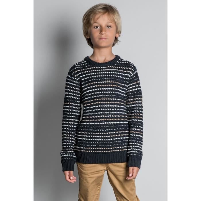 DEELUXE Pull rayé épais CHAMONIX Navy